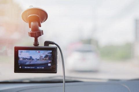 CCTV car camera for safety on the road accident. Safety concept