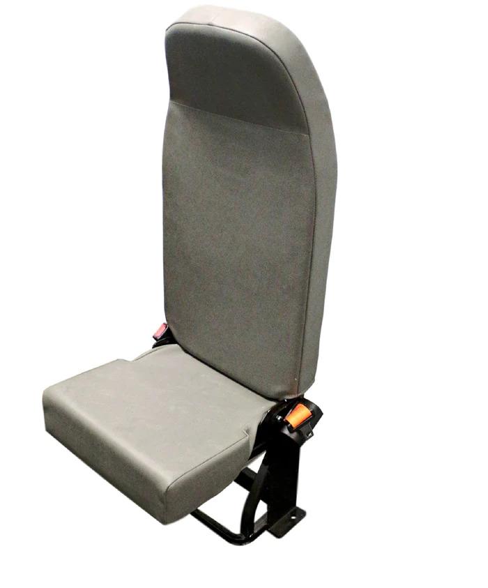 Cutaway Van Center Flip-Up Seat with 2 Point Seat Belt in Gray