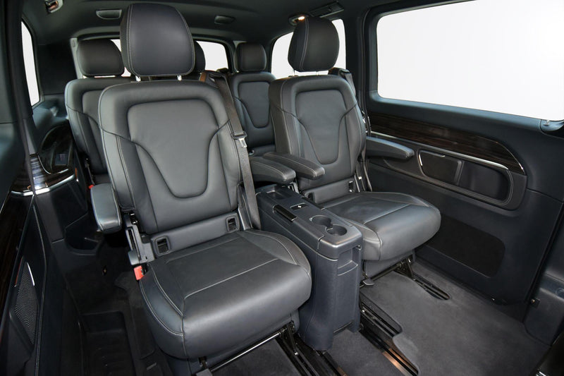 Luxury leather seats in the van