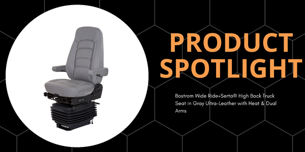 Product Spotlight: Bostrom Wide Ride+Serta® High Back Truck Seat in Gray