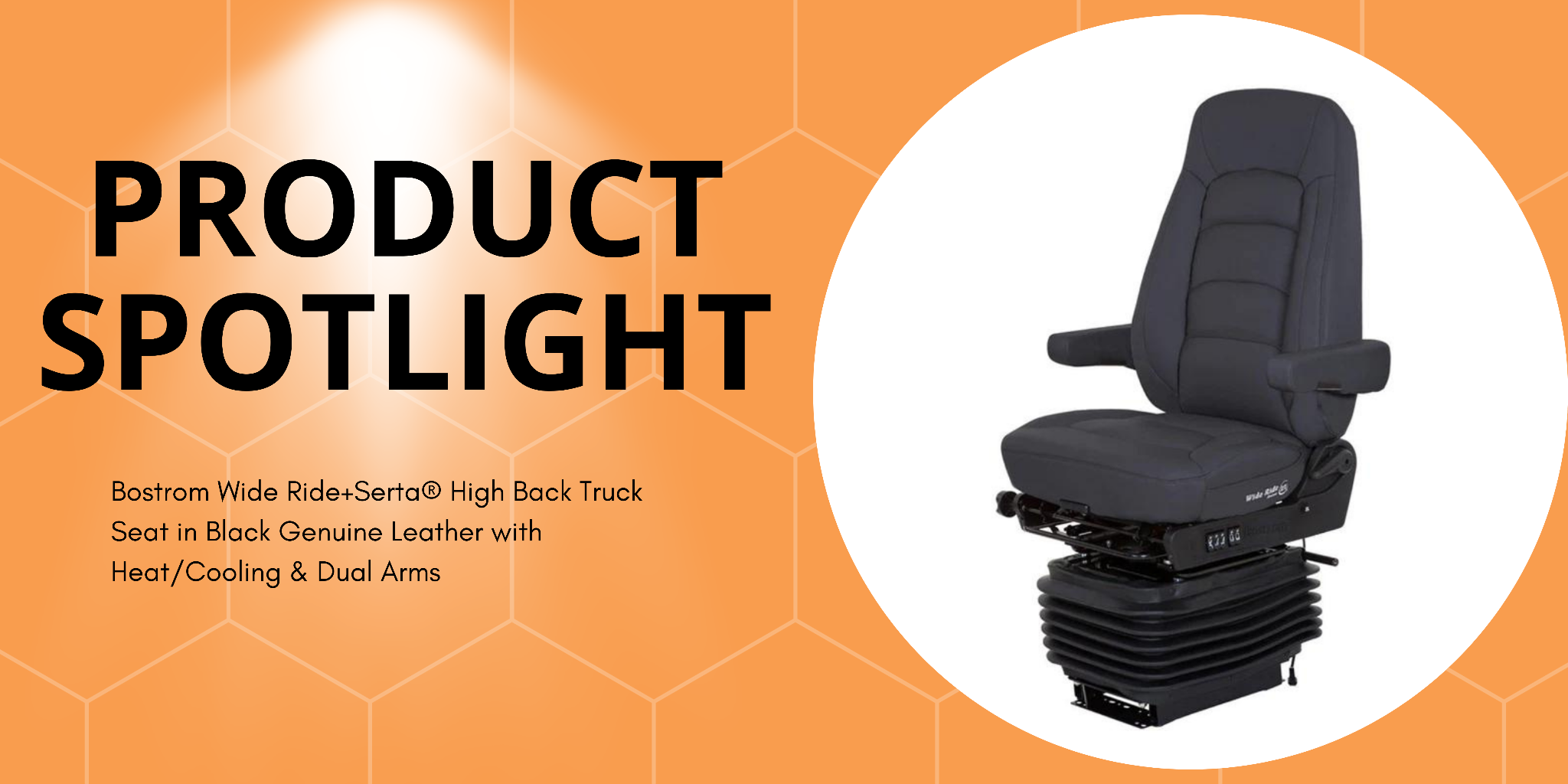 Product Spotlight Bostrom Wide Ride+Serta® High Back Truck Seat in Bl