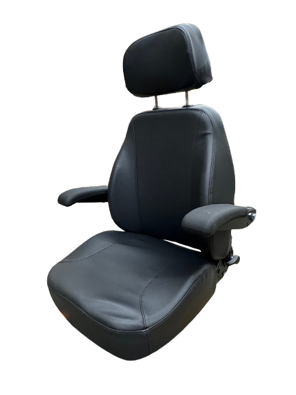 Seats Inc C1211 Deluxe Universal Seat in Black Vinyl with Headrest & Dual Arms