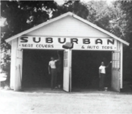 suburban seat covers and auto tops warehouse established in 1947