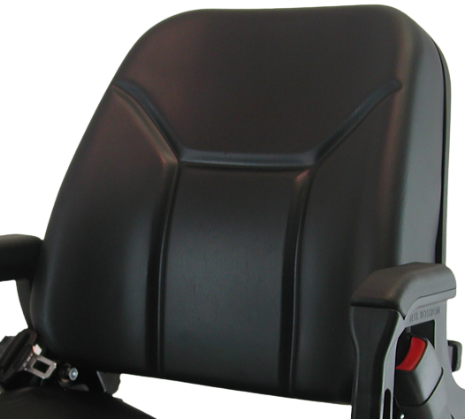 Replacement Backrest Cushion for MX-175 Nissan Forklift Seats in Black Vinyl