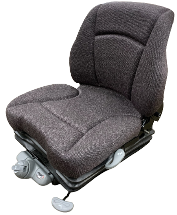 Sears 1815 FLM Mechanical Suspension Forklift Seat for Yale/Hyster - Grey Cloth - 11.25" x 11" Mounting (P/N: SA50508.901)