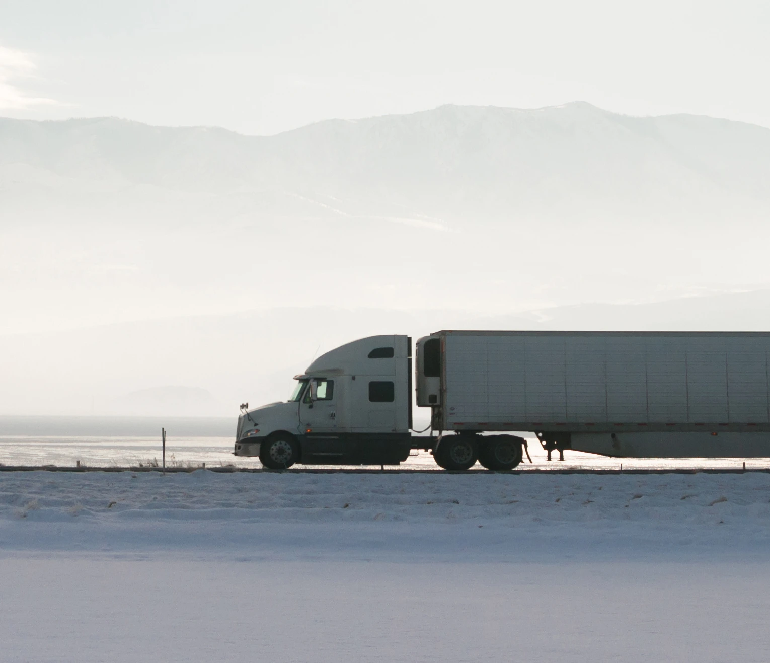 long haul truck on utah highway