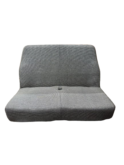 Double Feather Weight Low Back Rigid Bench Seat Upper in New Charcoal Cloth