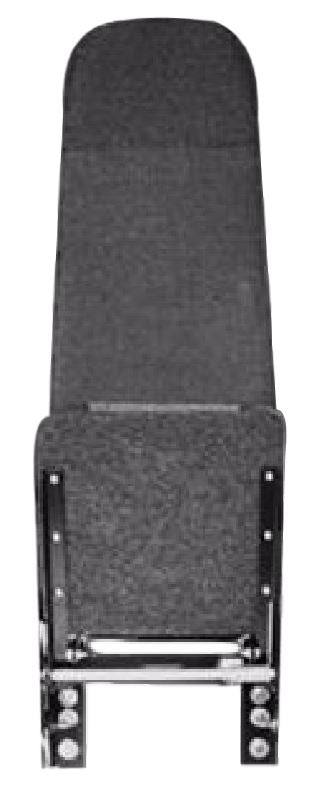 Jump Seat 05 - Shield Step Van Seat in Black Vinyl with Utilimaster Mounting Pattern