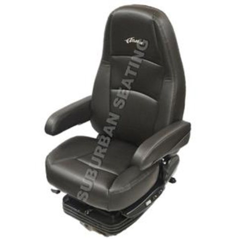 Sears Atlas II ActiveVRS Truck Seat in Black Ultra-leather with Dual Arms & Cascadia Mounting - P/N: 2DH11P4BBNSN