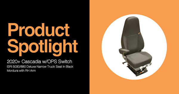 Product Spotlight of 2020+ Cascadia w/OPS Switch – ISRI 5030/880 Deluxe Narrow Truck Seat