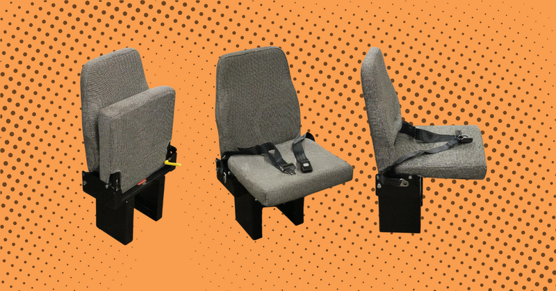 A jump seat from multiple angles