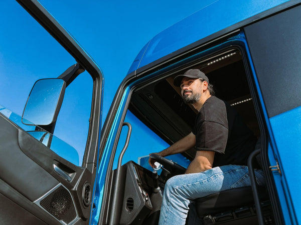 Man taking a  break from semi-truck driving for his health