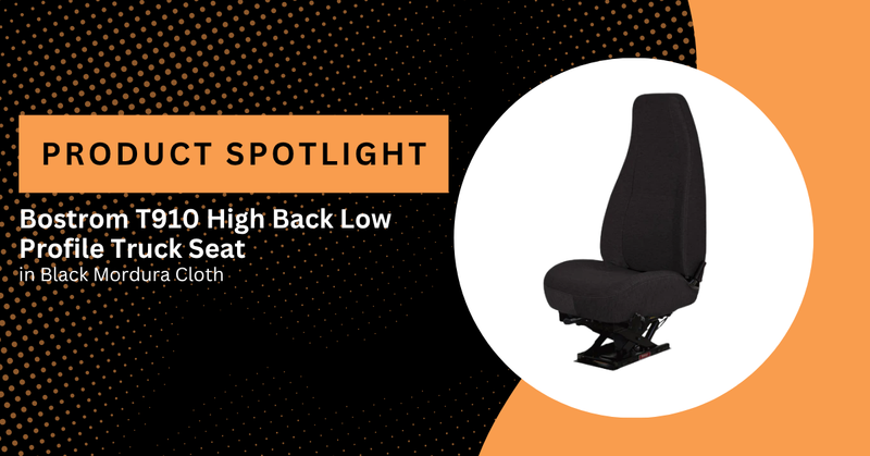 Product Spotlight: Bostrom T910 High Back Low Profile Truck Seat in Black Mordura Cloth
