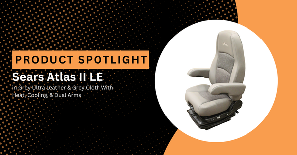 Product Spotlight: Sears Atlas II LE in Grey Ultra Leather & Grey Cloth With Heat, Cooling, & Dual Arms