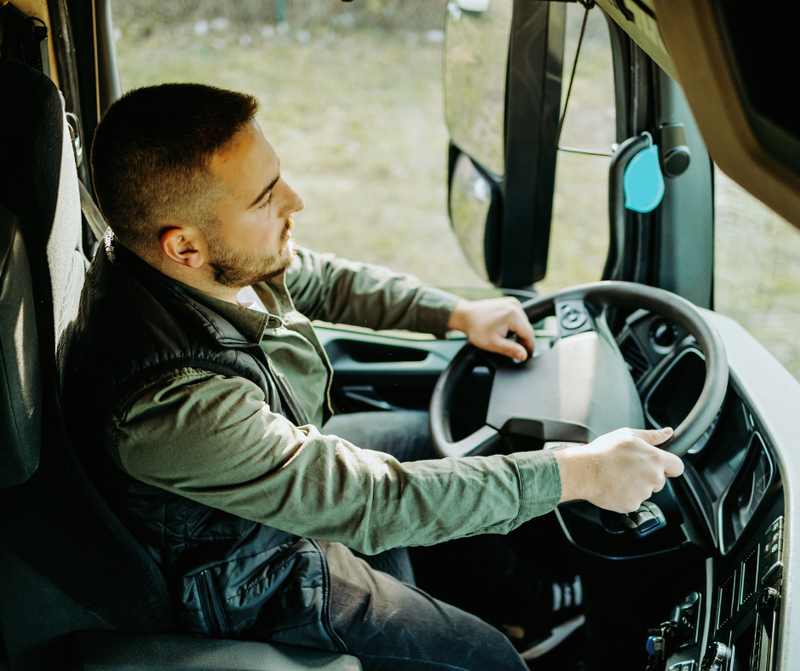 Semi truck seat driver