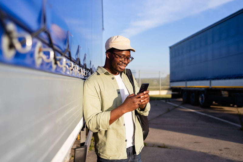 Truck driver posting to TikTok