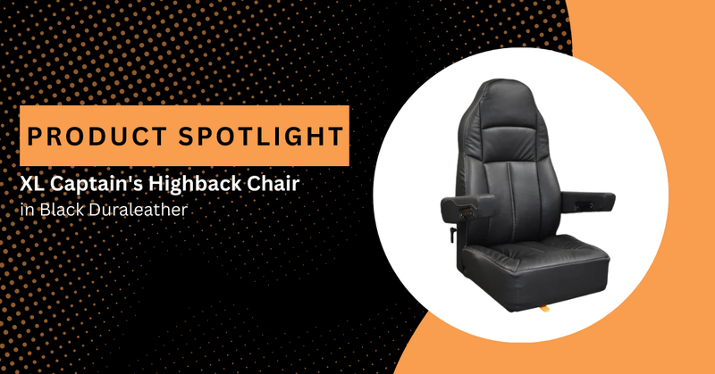 XL Captain's Highback Chair – Black Duraleather