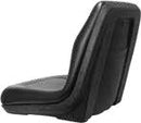 Universal High-Back Plastic Pan Seat in Black Vinyl