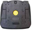 Universal High-Back Plastic Pan Seat in Black Vinyl
