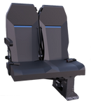 VICTA Double Foldaway Seat with 3PT Seat Belts and 1 Armrest Street Side – PN CZACO35LKS097-00