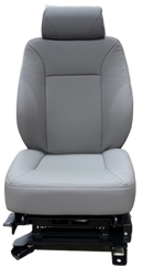 Knoedler Extreme Low Rider Seat in Gray Ultra Leather for Hino Cabover