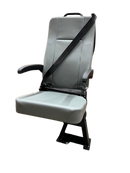 GO-ES Single 3PT Flip Swivel Seat with 3 Point Seatbelt Ash Gray Vinyl - Streetside