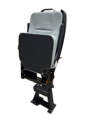 GO-ES Single 3PT Flip Swivel Seat with 3 Point Seatbelt Ash Gray Vinyl - Streetside