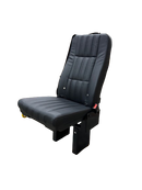 GO-ES Single 3PT Flip Seat With CRS Hooks in Black Ultra Leather