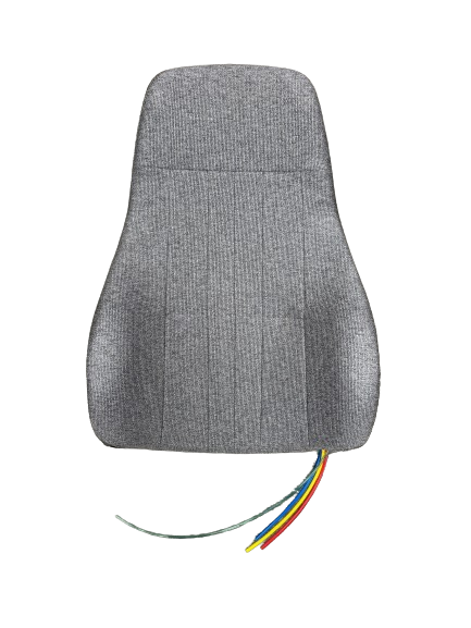 National Replacement Backrest in Grey Mordura Cloth, High Back, Triple Lumbar - P/N: 09420100K0