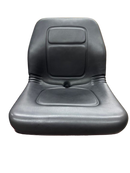 Universal High-Back Plastic Pan Seat in Black Vinyl