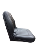 Universal High-Back Plastic Pan Seat in Black Vinyl