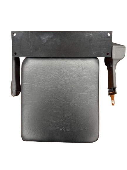 Jump Seat 34 - Step Van Seat in Black Vinyl With 2-Point Retractable Seat Belt