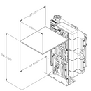 GO ES Double 3PT Foldaway with Folding Table – Curb Side without Headrest in Black Vinyl w/ CRS Hooks