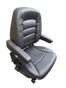 Bostrom Wide Ride Core Seat in Black Ultra-Leather with Dual Armrests – PN 5B19071 900