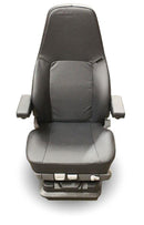 ISRI 5030/880 Premium Truck Seat in Black Genuine Leather with Dual Arms - PN 86774-76