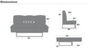 Princess Sofa Bed in Charcoal Gray Vinyl