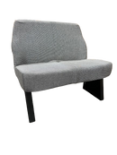 Double Feather Weight Low Back Rigid Bench Seat – Charcoal Cloth