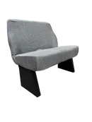 Double Feather Weight Low Back Rigid Bench Seat – Charcoal Cloth