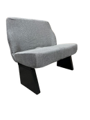 Double Feather Weight Low Back Rigid Bench Seat – Charcoal Cloth