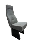 Single Feather Weight High Back Rigid Seat in Gray Cloth