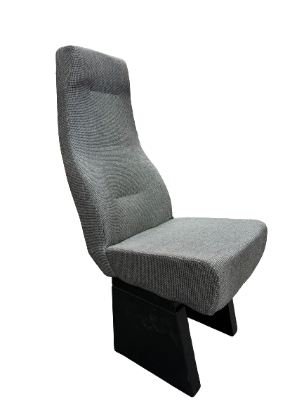 Single Feather Weight High Back Rigid Seat in Gray Cloth