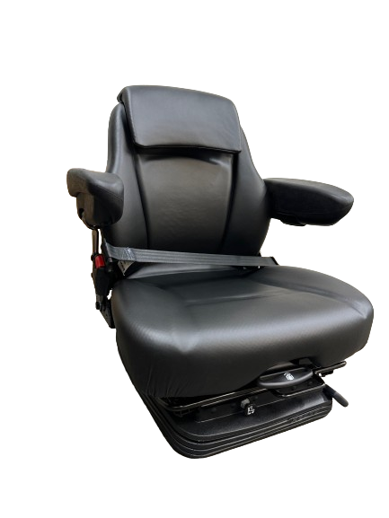 Sears 5545 Series Air Suspension Equipment Seat in Black Vinyl w/Belt, OPS & 12V Compressor