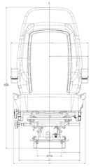 Bostrom Wide Ride+Serta® High Back Truck Seat - (PN 5300101-900) - Black Ultra-Leather with Driver Swivel & Dual Arms