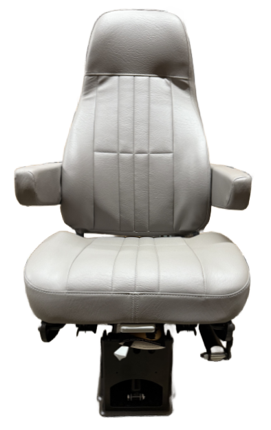 National EZ-Aire Seat – Grey Vinyl with Left-Hand Pump
