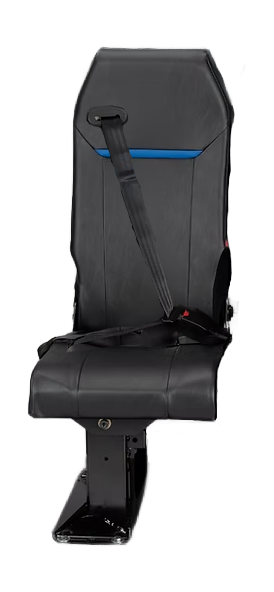 VICTA Single Foldaway Seat with 3PT Seat Belt Street Side – Oxen Gray – PN CZACO17LKS000-00
