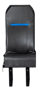 VICTA Single Rigid Mid-Back Seat with Non-Retractor Lap Belt – Oxen Gray Vinyl – PN CZACL17LKS098-01