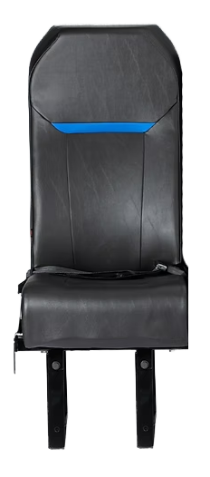 VICTA Single Rigid Mid-Back Seat with Non-Retractor Lap Belt – Oxen Gray Vinyl – PN CZACL17LKS098-01