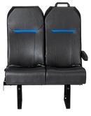 VICTA Double Rigid Mid-Back Seat with Non-Retractor Lap Belt – Oxen Gray Vinyl – PN CZACL35LKS098-01