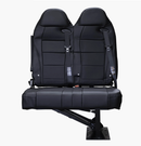 Double Bellagio Foldaway Bus Seat in Black Ultra Leather with 3-Point Belts - Street Side