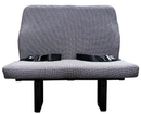 Double Feather Handi-Flip Bus Seat in Charcoal Olefin Cloth